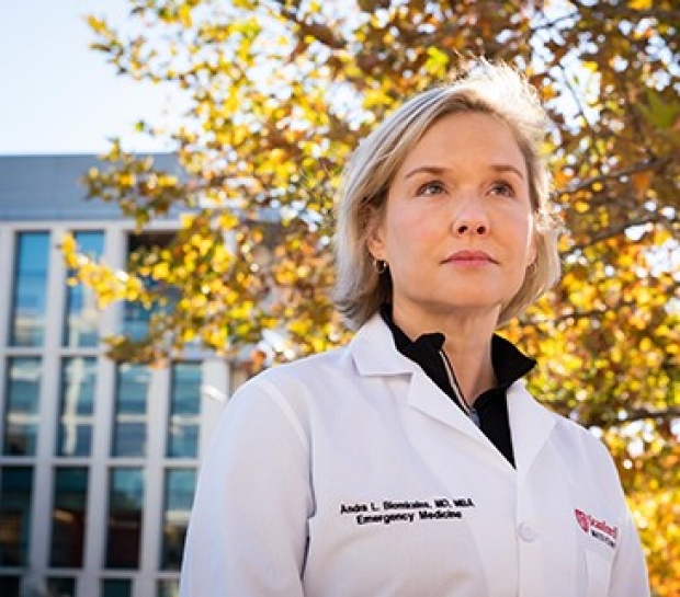 Chair Andra Blomkalns, MD leads efforts to test antibodies for use in COVID-19 patients